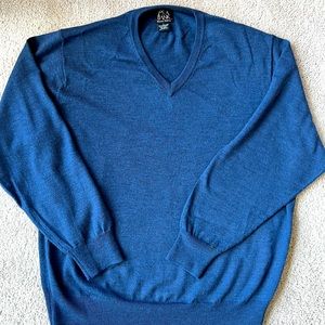 Slate blue heather knit sweater